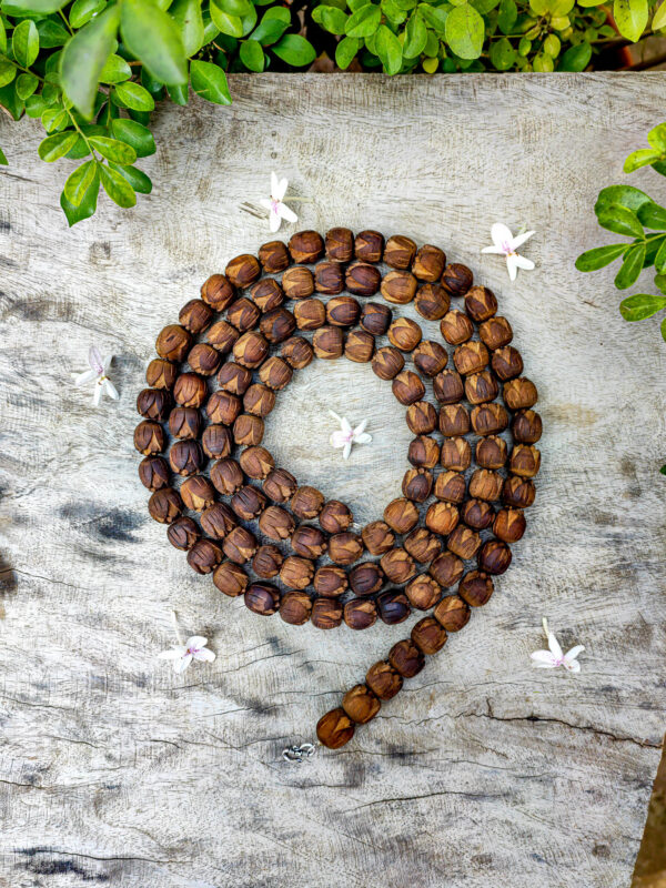 Three Round Lotus Tulasi Mala