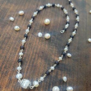 Black Pearl Tulasi Necklace