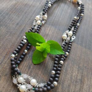3 Round Pearl Tulasi Mala
