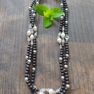 3 Round Pearl Tulasi Mala