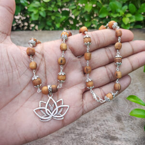 Lotus Pendant Tulasi Mala